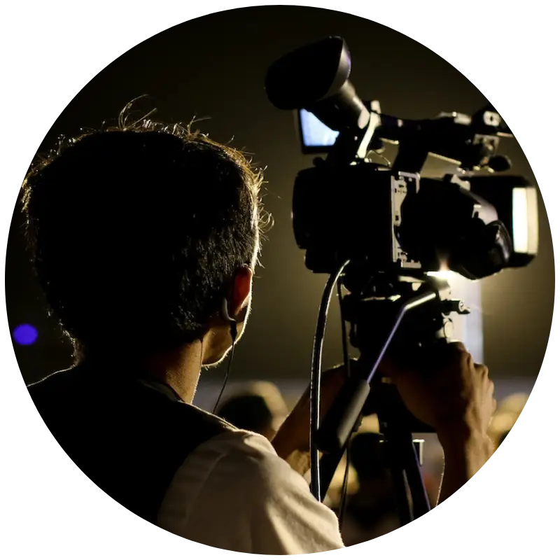 A photo of a camera man